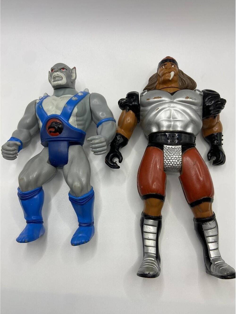 Vintage 1980s ThunderCats Grune The Destroyer Panthro Action Figures